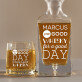 Good Day - Whiskykaraffe und Whiskygläser - Set mit Gravur