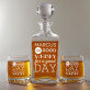 Good Day - Whiskykaraffe und Whiskygläser - Set mit Gravur