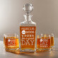 Good Day - Whiskykaraffe und Whiskygläser - Set mit Gravur