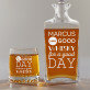 Good Day - Whiskykaraffe und Whiskygläser - Set mit Gravur