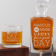 Good Day - Whiskykaraffe und Whiskygläser - Set mit Gravur