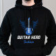 Guitar hero - Schwarzer Kapuzenpullover für Herren