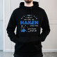 Haken - Schwarzer Kapuzenpullover für Herren