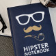 Hipster - Notizbuch A5 mit Aufdruck