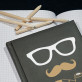 Hipster - Notizbuch A5 mit Aufdruck