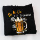 Ho ho ho, zeit für ein bier! - Schwarzer Kapuzenpullover für Herren