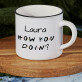 How you doin - Keramikbecher mit schwarzem Rand