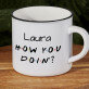 How you doin - Keramikbecher mit schwarzem Rand