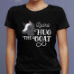 Hug the goat - Schwarzes T-Shirt für Damen