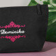 Eleganter name - Dunkelblaue Kosmetiktasche