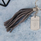 Name + Monogramm - Schlüsselanhänger mit Fransen