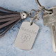 Name + Monogramm - Schlüsselanhänger mit Fransen