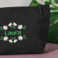 Name+bloomen - Dunkelblaue Kosmetiktasche
