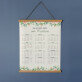 Name Blumen - Poster-Kalender mit Holzleisten