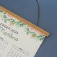 Name Blumen - Poster-Kalender mit Holzleisten