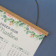Name Blumen - Poster-Kalender mit Holzleisten