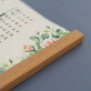 Name Blumen - Poster-Kalender mit Holzleisten