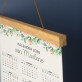 Name Blumen - Poster-Kalender mit Holzleisten
