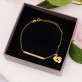 Name - Mama - vergoldetes Armband Füße