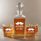 Name - Whiskykaraffe und Whiskygläser - Set mit Gravur