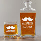 Name - Whiskykaraffe und Whiskygläser - Set mit Gravur