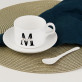 Initiale Name - Tasse mit Untertasse