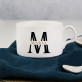 Initiale Name - Tasse mit Untertasse