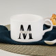 Initiale Name - Tasse mit Untertasse
