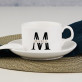 Initiale Name - Tasse mit Untertasse