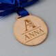 Initiale name floral - Holzmedaille