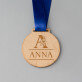 Initiale name floral - Holzmedaille