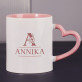Initiale Name floral - personalisierte Tasse