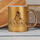 Initiale Name floral - Goldbecher