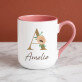 Initiale name blumen - Ein Becher mit farbigem rand