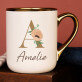 Initiale name blumen - Ein Becher mit Goldrand
