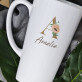 Initiale Name Blumen - personalisierte Tasse