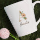 Initiale Name Blumen - personalisierte Tasse