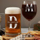 Initiale Name - Set aus Becher und Weinglas