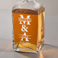Initiale mit Namen für Paare - Whiskykaraffe mit Gravur