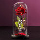 Initiale mit Namen für Paare - Ewige Rose im Glas