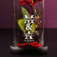 Initiale mit Namen für Paare - Ewige Rose im Glas
