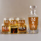 Initiale mit Namen für Paare - Whiskykaraffe und Whiskygläser - Set mit Gravur