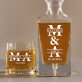 Initiale mit Namen für Paare - Whiskykaraffe und Whiskygläser - Set mit Gravur