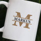 Initiale mit Namen - personalisierte Tasse