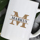 Initiale mit Namen - personalisierte Tasse