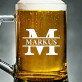 Initiale mit Namen - Personalisierter Bierkrug
