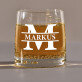 Initiale mit Namen - Whiskyglas