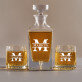Initiale mit Namen - Whiskykaraffe und Whiskygläser - Set mit Gravur Initiale mit Namen - Whiskykaraffe und Whiskygläser - Set mit Gravur