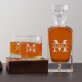 Initiale mit Namen - Whiskykaraffe und Whiskygläser - Set mit Gravur Initiale mit Namen - Whiskykaraffe und Whiskygläser - Set mit Gravur