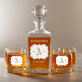 Initiale - Whiskykaraffe und Whiskygläser - Set mit Gravur
